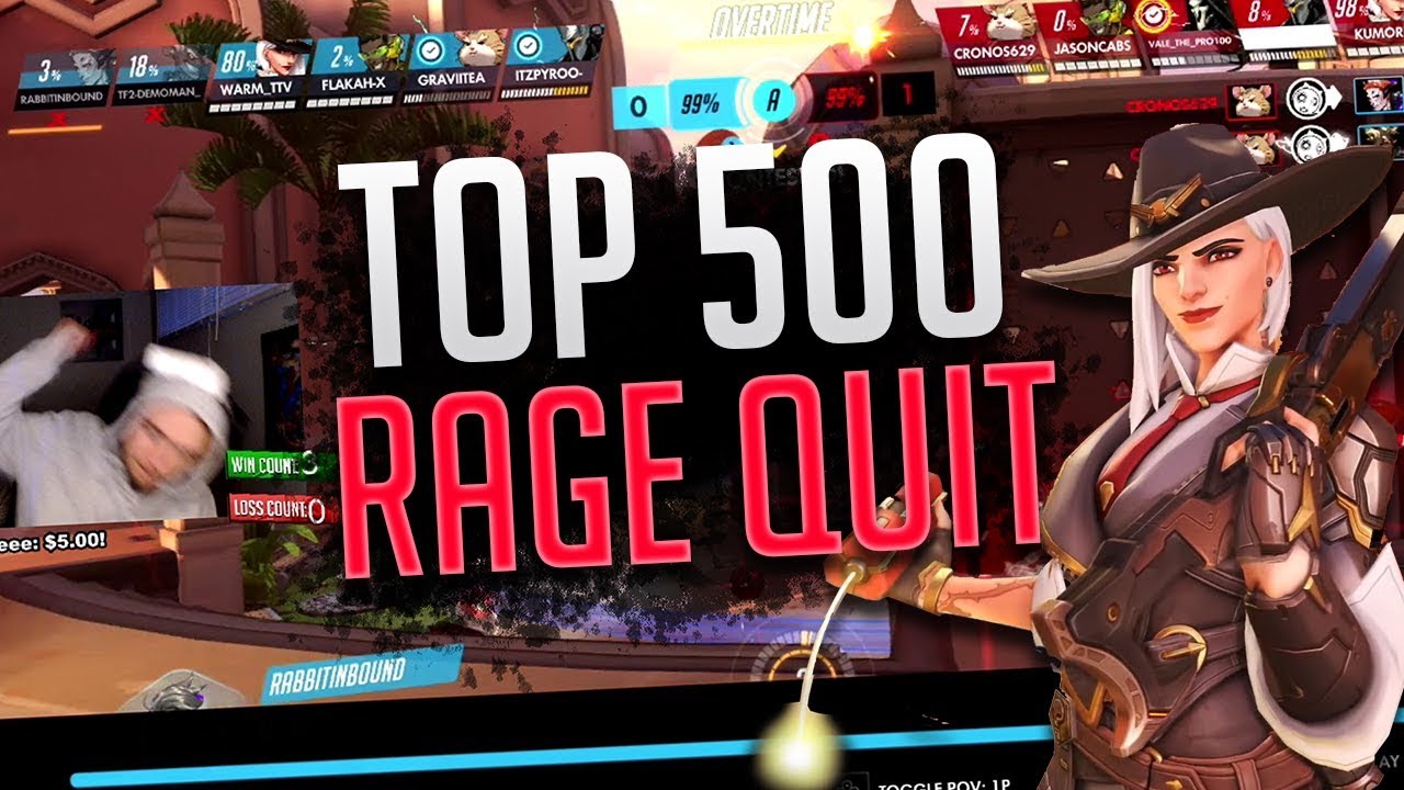 This TOP 500 PC Player RAGE QUIT.. - PS4 Overwatch