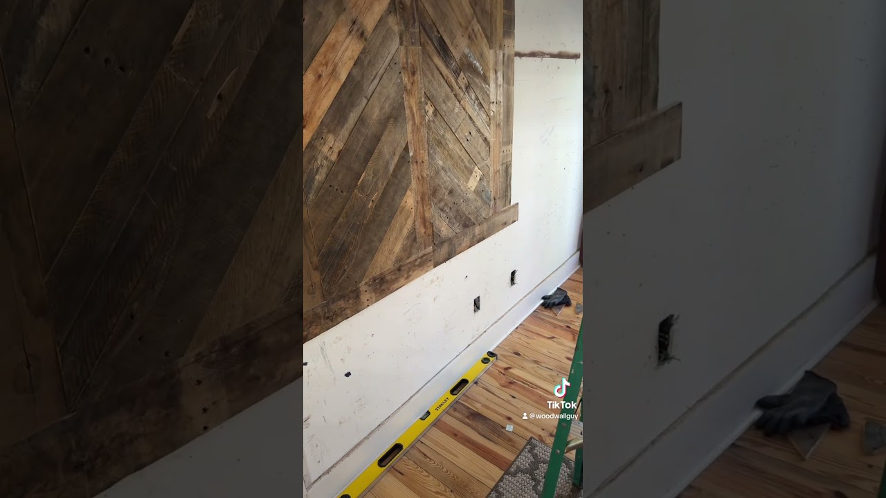 Eating accent walls for breakfast! Antique wood FTW!!!
