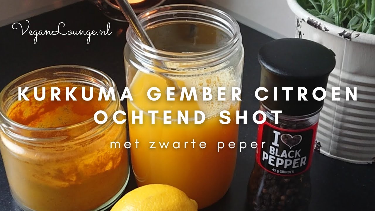 Kurkuma Imbir Lemon rano strzał z czarnym pieprzem. Na wszelkiego rodzaju dolegliwości!