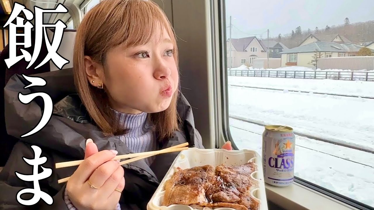 【凍りつく世界】豚丼片手に極寒の湿原を走る【花咲線】