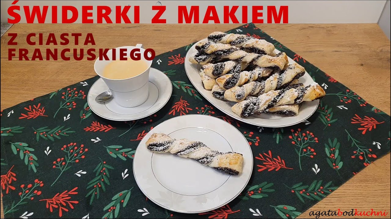 Świderki świąteczne z makiem, z ciasta francuskiego / agatabodkuchni