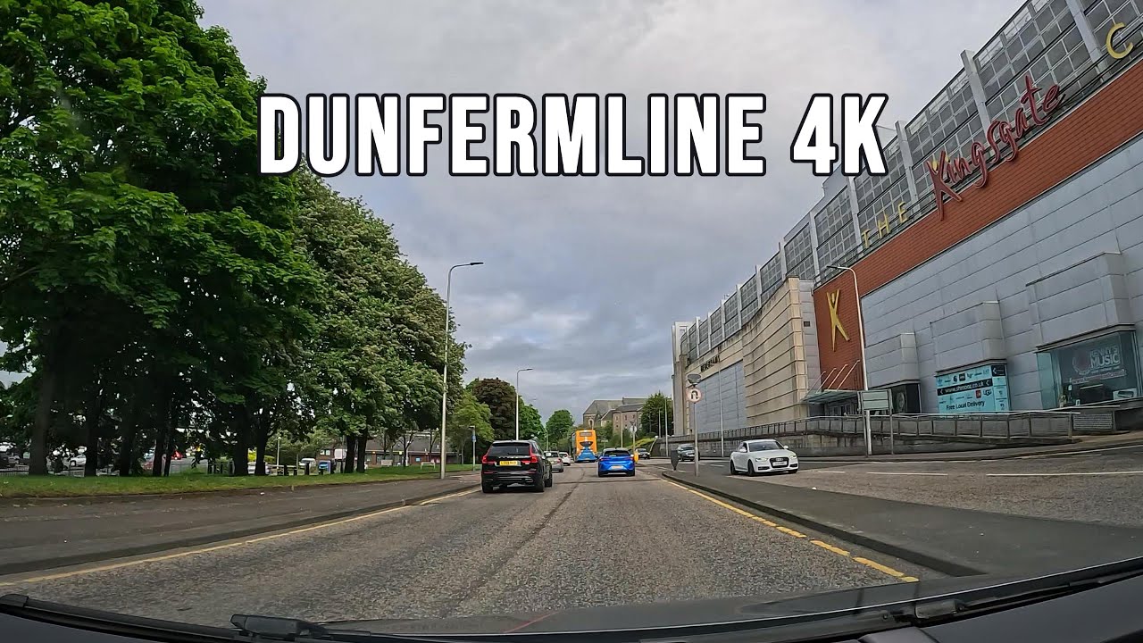Driving Through Dunfermline, Scotland - POV 4K | ASMR Ambient No Talking Tour