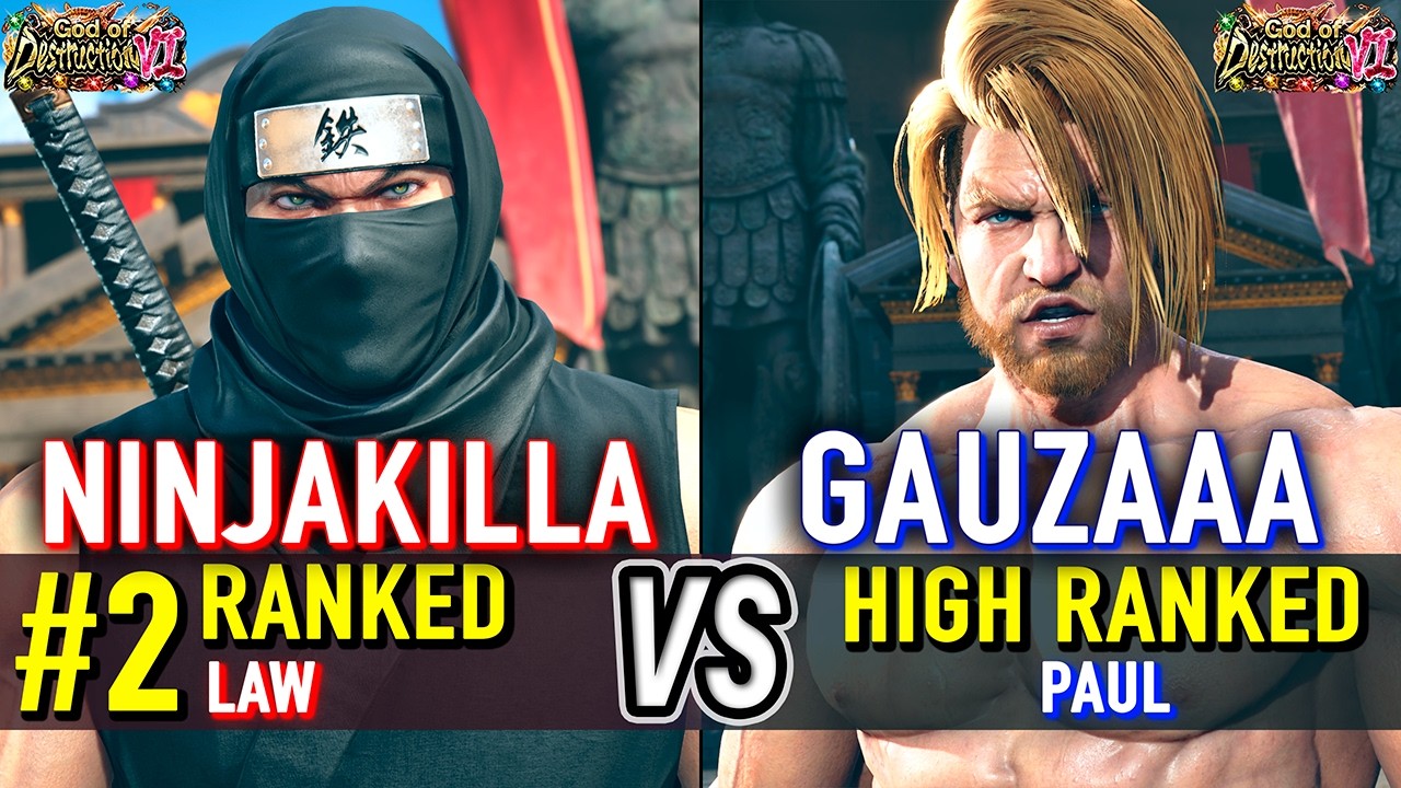 T8 🔥 NINJAKILLA (#2 Ranked Law) vs GAUZAAA (Paul) 🔥 Tekken 8 High Level Gameplay