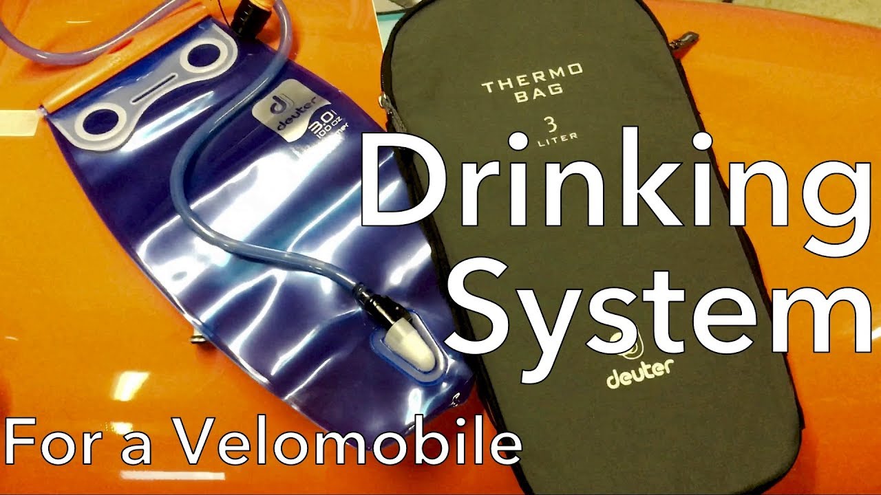 Drinking system for a velomobile - Testing Deuter Streamer hydration system