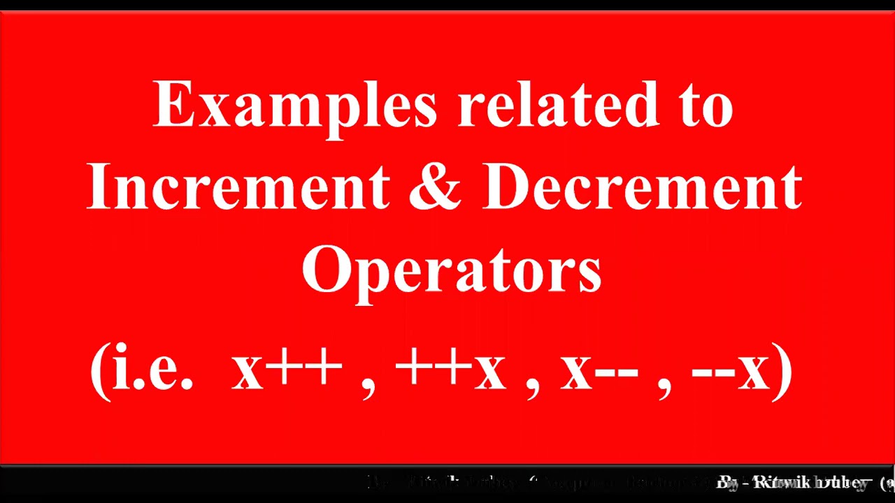 Increment and Decrement Operator Solved Questions (Part - 1)
