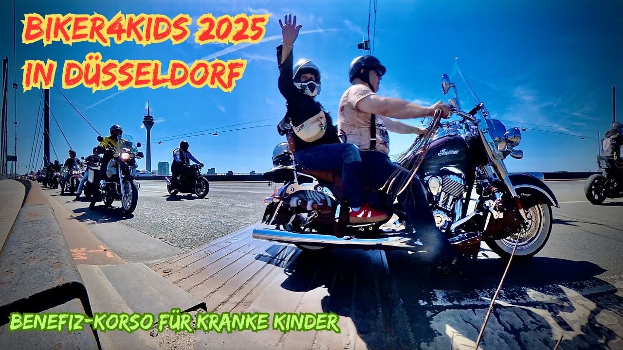 Biker4Kids 2025 in Düsseldorf 🏍️ G1 Benefiz-Korso für kranke Kinder 💖 Unvergesslicher Ausblick