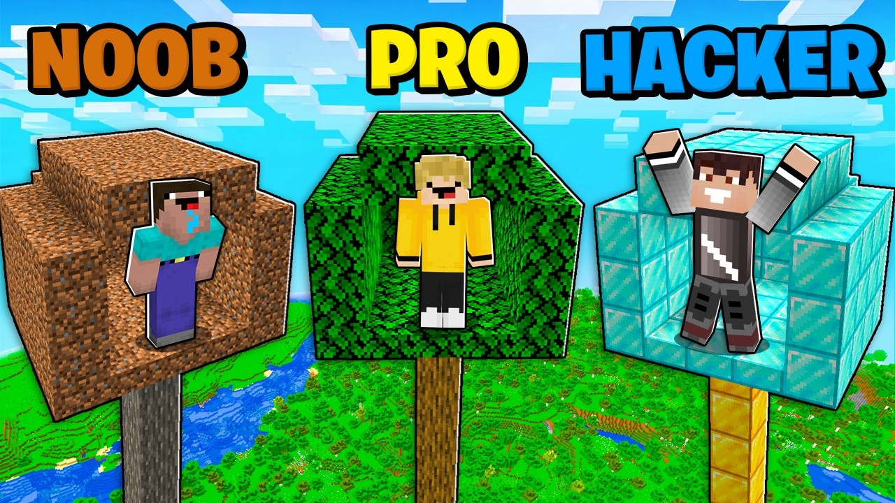 DOMEK NA DRZEWIE NOOB vs PRO vs HACKER w Minecraft!