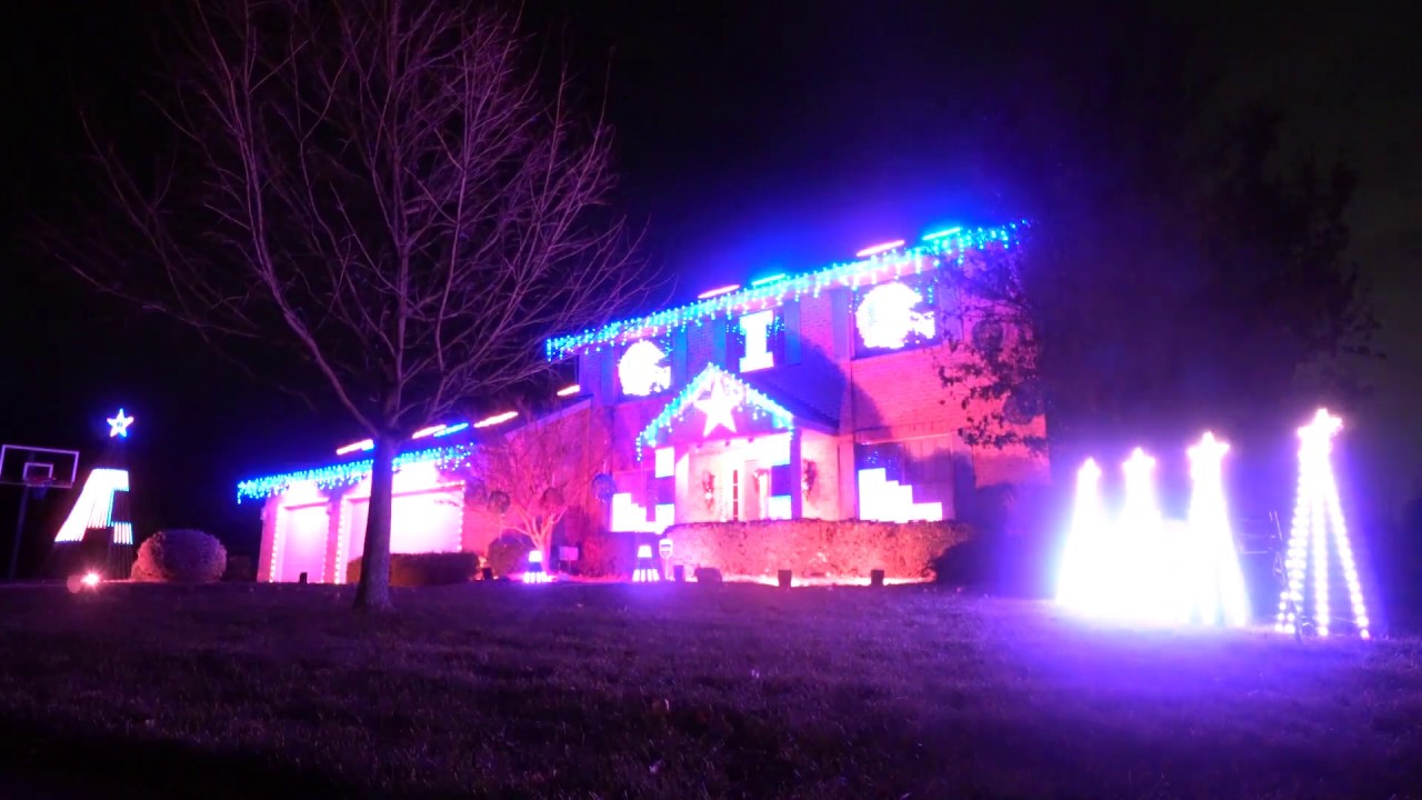 Illini War Chant Christmas Lights