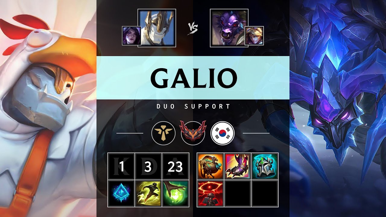 Galio Support vs Alistar - KR Grandmaster Patch 25.14