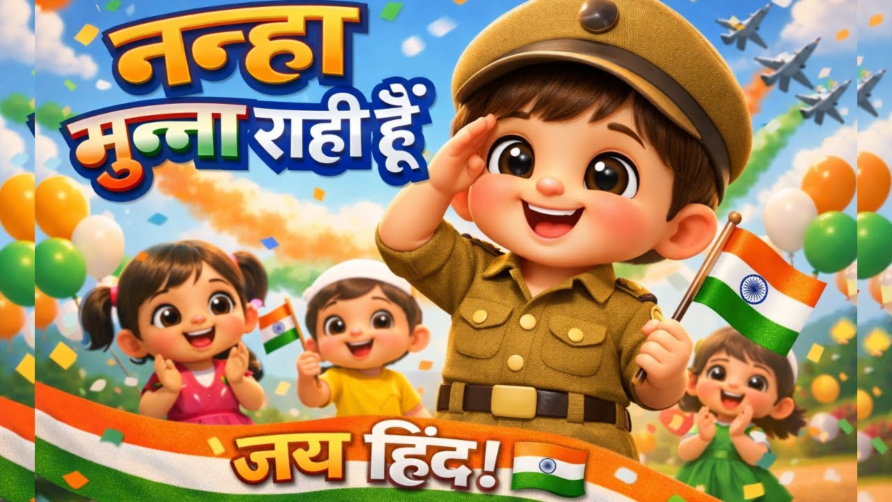 Cute Soldier Song for Kids | नन्हा मुन्ना राही हूँ | 3D Animation #republicday