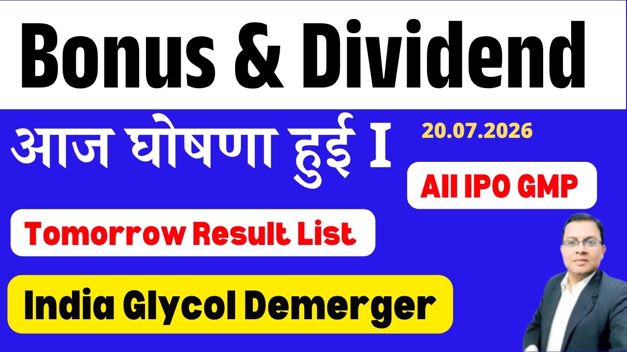 HUDCO dividend / Caliber Mining IPO GMP / Bonus Split & Dividend घोषना हुई / UPCOMING BONUS STOCKS