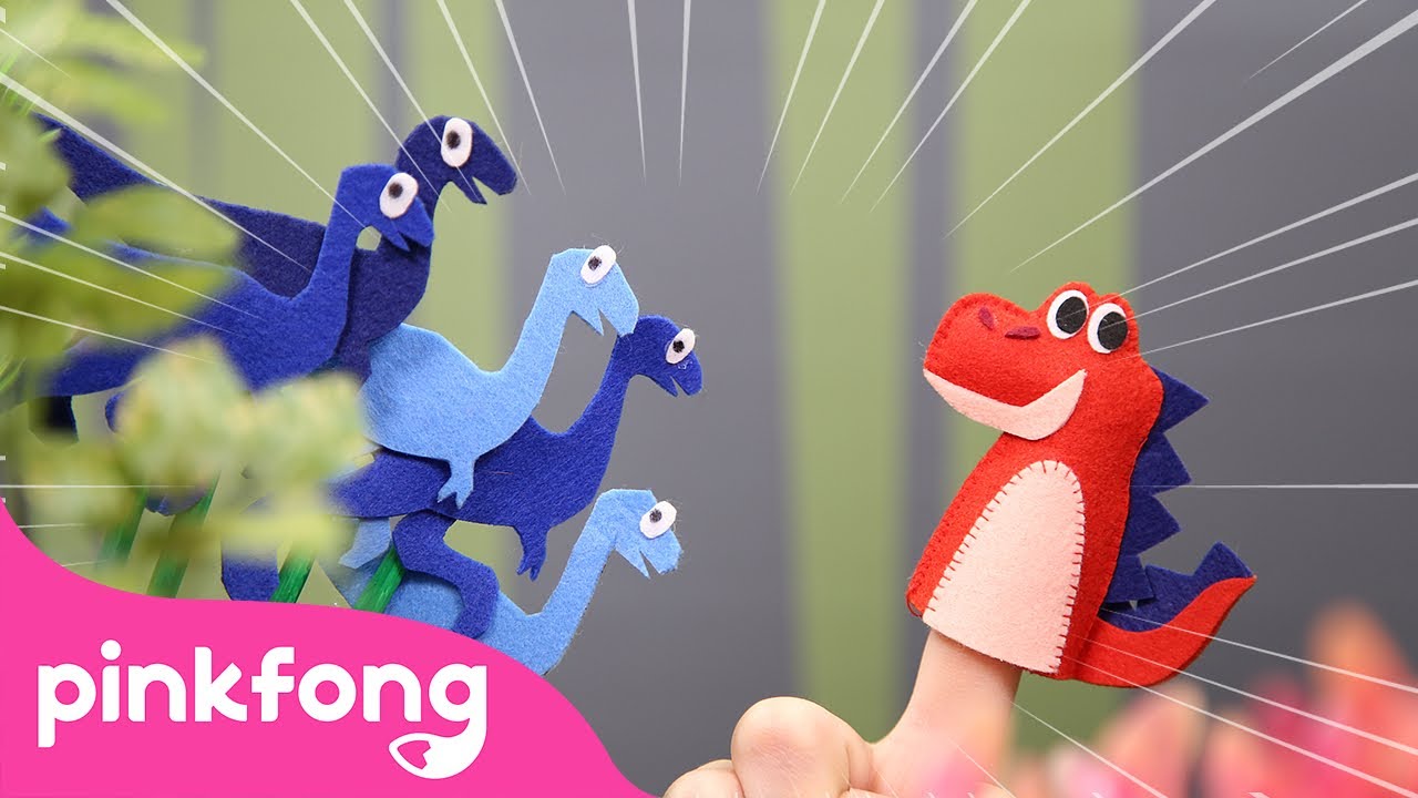 Família de Dedos dos T-Rex | Bebê Tubarão | Baby Shark | Pinkfong Canções para crianças