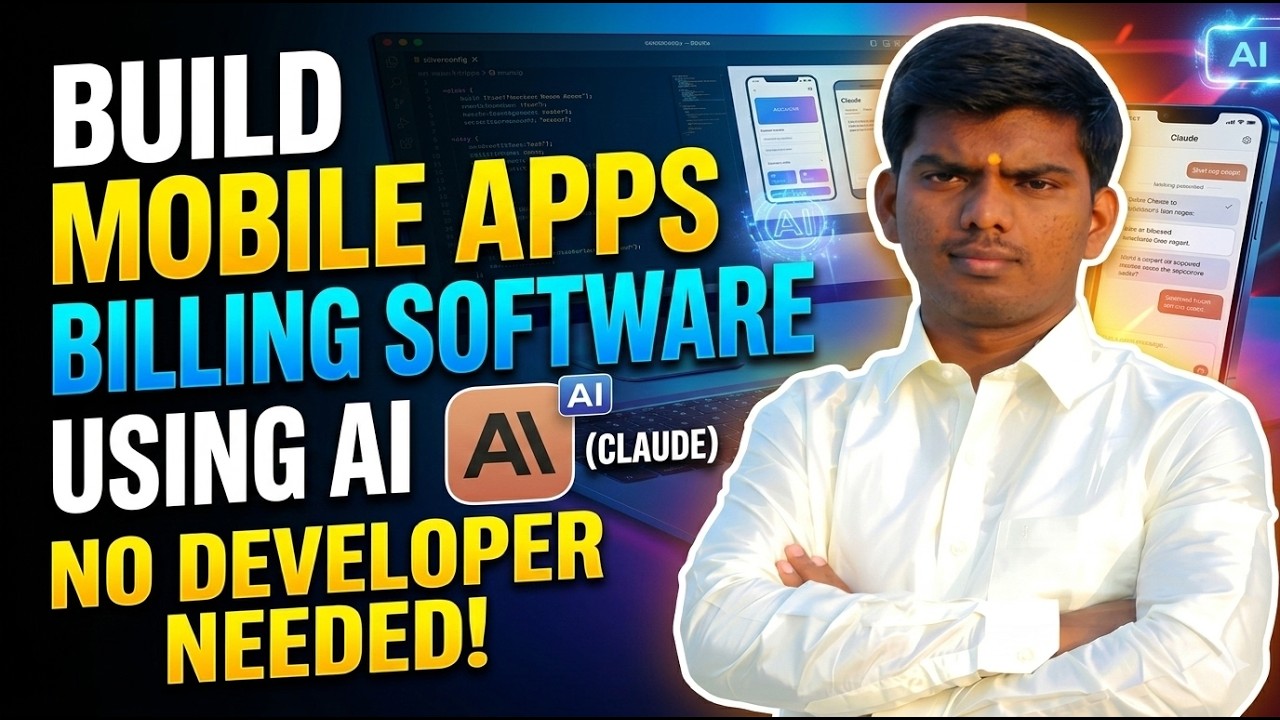 Build Your Own Mobile Apps & Billing Software Using AI Claude | No Developer Needed | Flutter Tamil