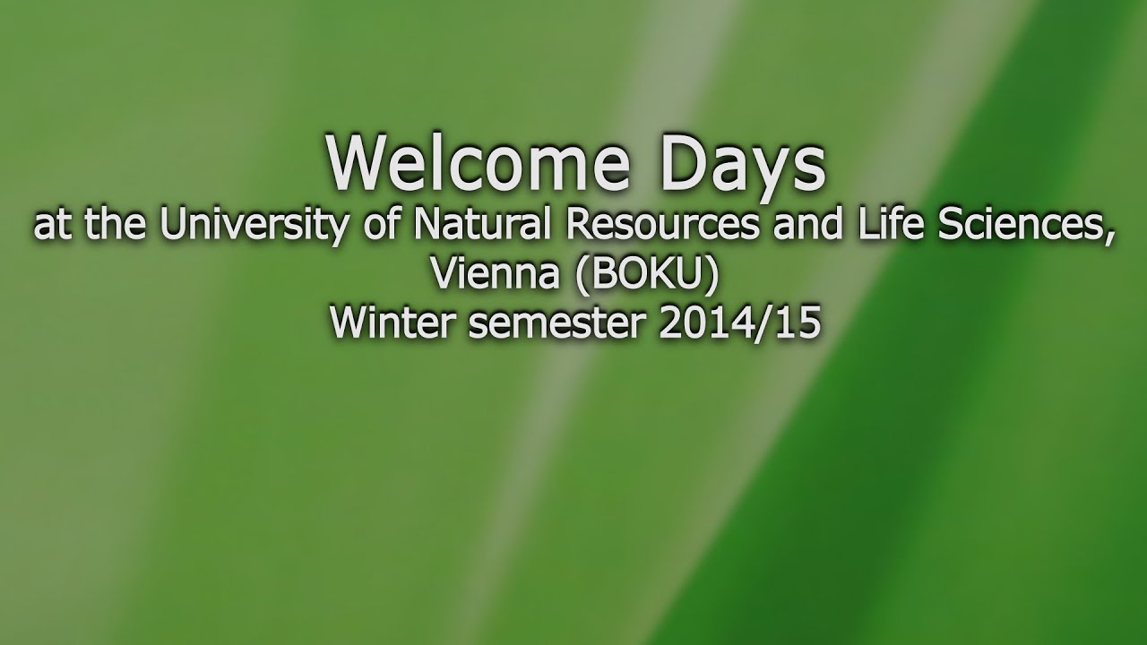 Welcome Days for International Students at BOKU