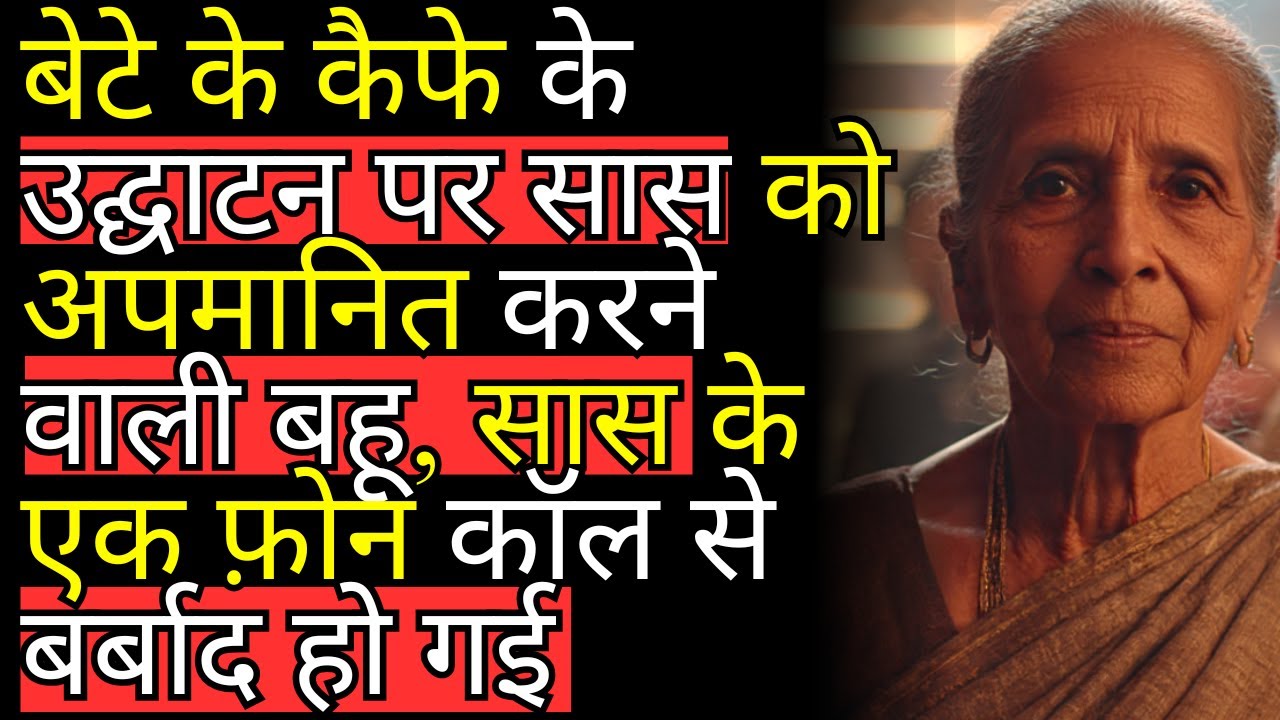 बेटे के कैफे के उद्घाटन पर सास को अपमानित करने वाली बहू, सास के एक फ़ोन कॉल से बर्बाद हो गई