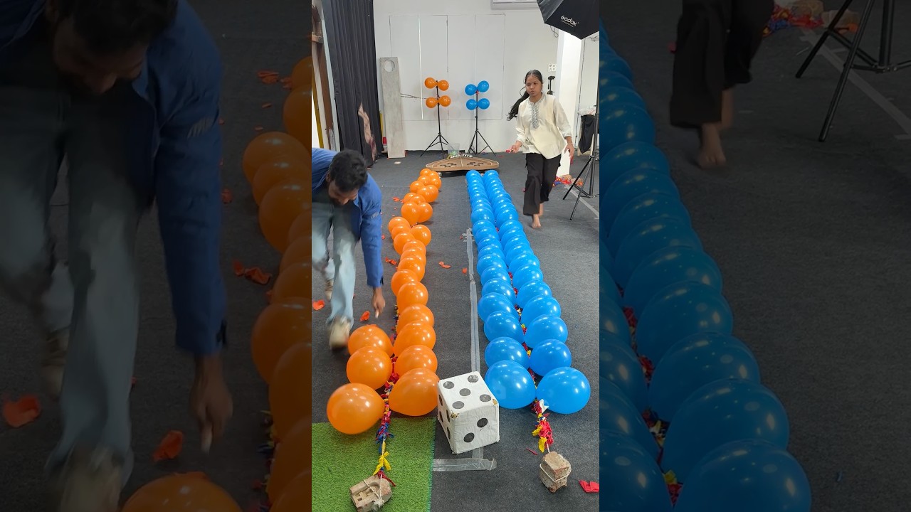 Epic 120 Balloon Popping Race Challenge !