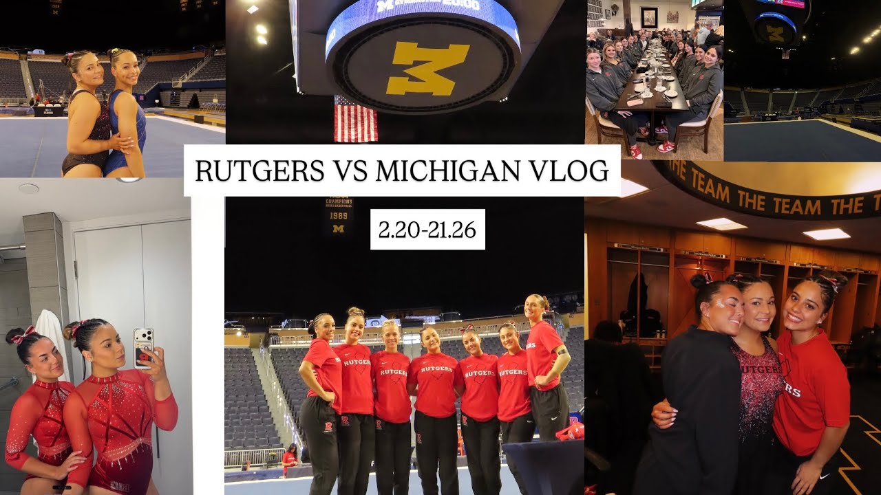 Rutgers gym VS Michigan vlog🌟🤸‍♀️🗡️