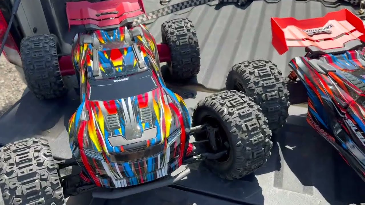 Traxxas Sledge with M2C chassis, motor mount and Hobbywing max6 1650 combo