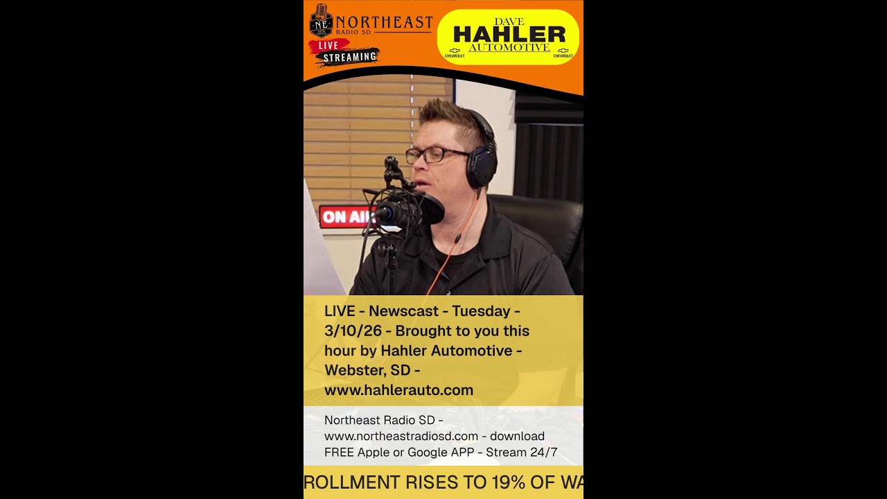 LIVE - Newscast - Tuesday - 3/10/26 - Brought to you Hahler Auto