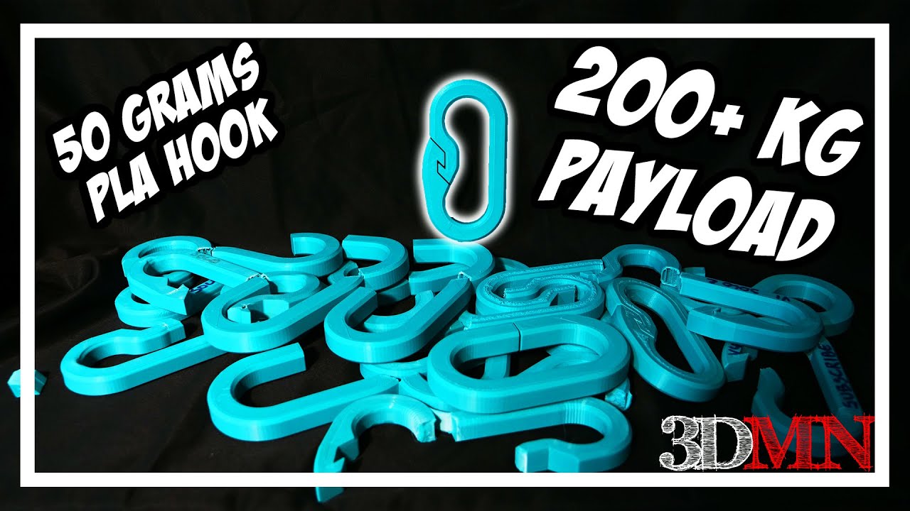 How Strong Can A 3D Printed PLA Hook Be?!? Designing The Strongest PLA Hook For A Competition