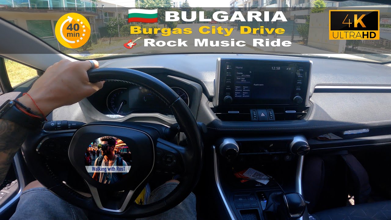 🚗🎸 Burgas City Drive | 40-Minute Rock Music Ride in Bulgaria 🇧🇬 | Relaxing Car Vibes