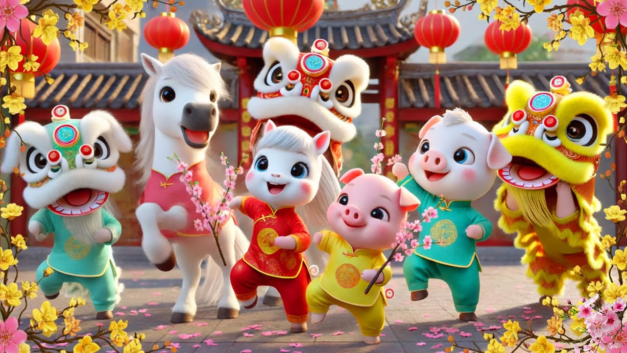 BÀI HÁT XUÂN XUÂN ƠI 🌸🧨 Ca Nhạc Xuân Thiếu Nhi 4K Cho Bé Chào Đón Năm Mới Bính Ngọ Bình An