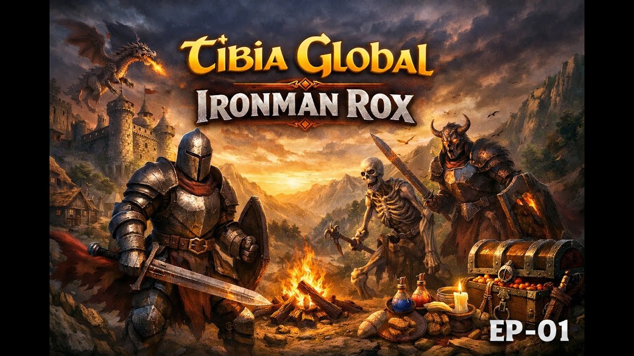 Tibia Global IronMan Rox ep1