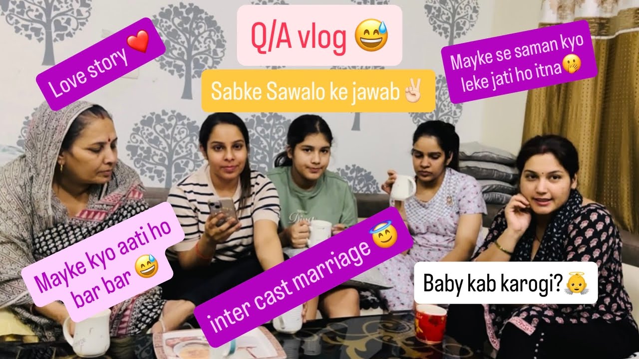QNA with Ghar wale @monisagarvlogs 🧿|| Baby plan kab karoge?👼||बार बार मायके क्यों आती हो😅Love story