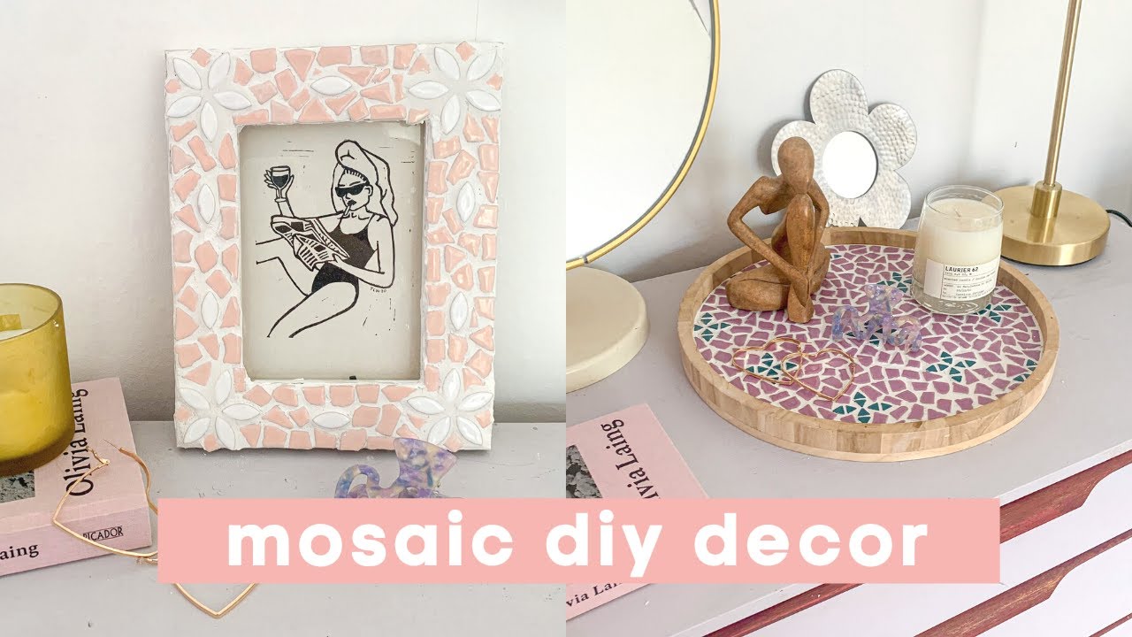DIY Mosaic Projects | How to create 90's inspired mosaic tile home decor 💕