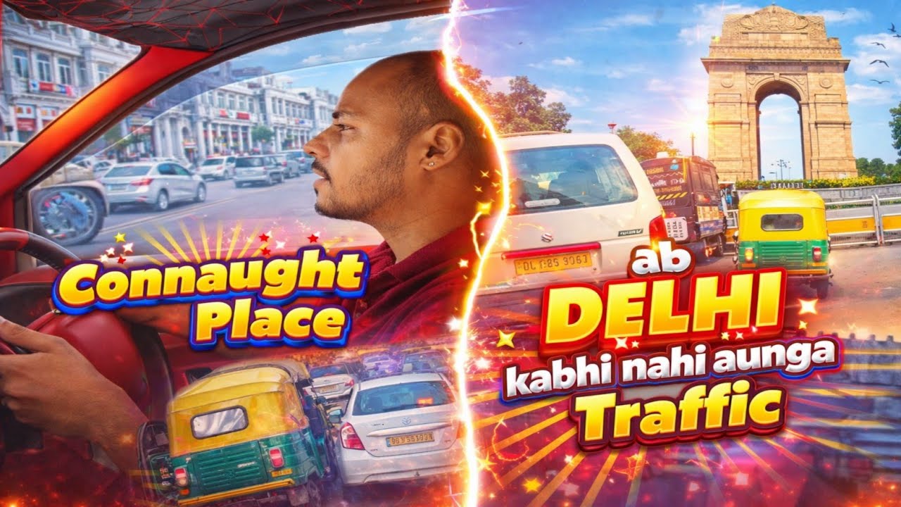 Connaught Place to India Gate 😡 | Delhi Traffic ne dimag kharab kar diya!