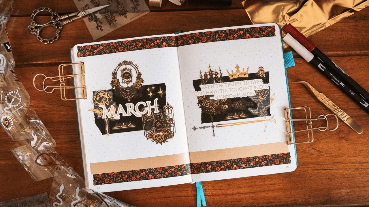 March Romantasy Bullet Journal Theme ✨ Mystery Journal