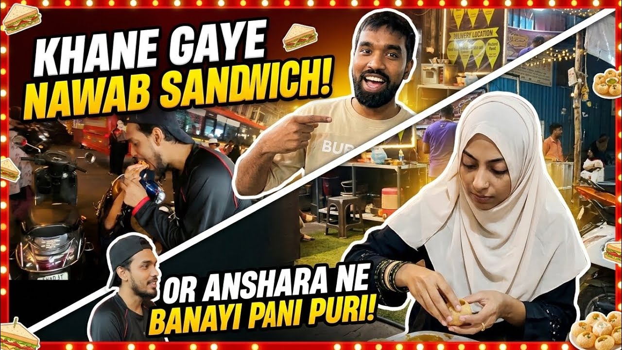 Mumbai Street Food Night 🌃 | Nawab Sandwich & Homemade Pani Puri