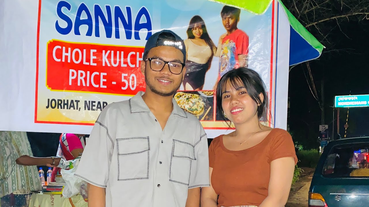 Sanna and sagar Ki chole kulche🤤🫶🏼 @sannavlogs1484   #assam #vlog  #viral #support #sannavlogs