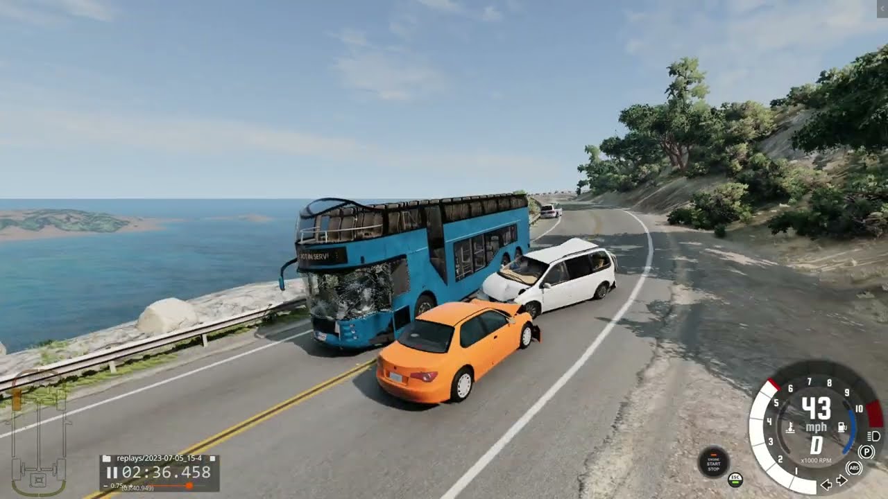 BeamNG Drive #CARS GAME #BeamNG Drive#BeamNG#Simulator Crashes #Bus#police chase#BeamNG crashes