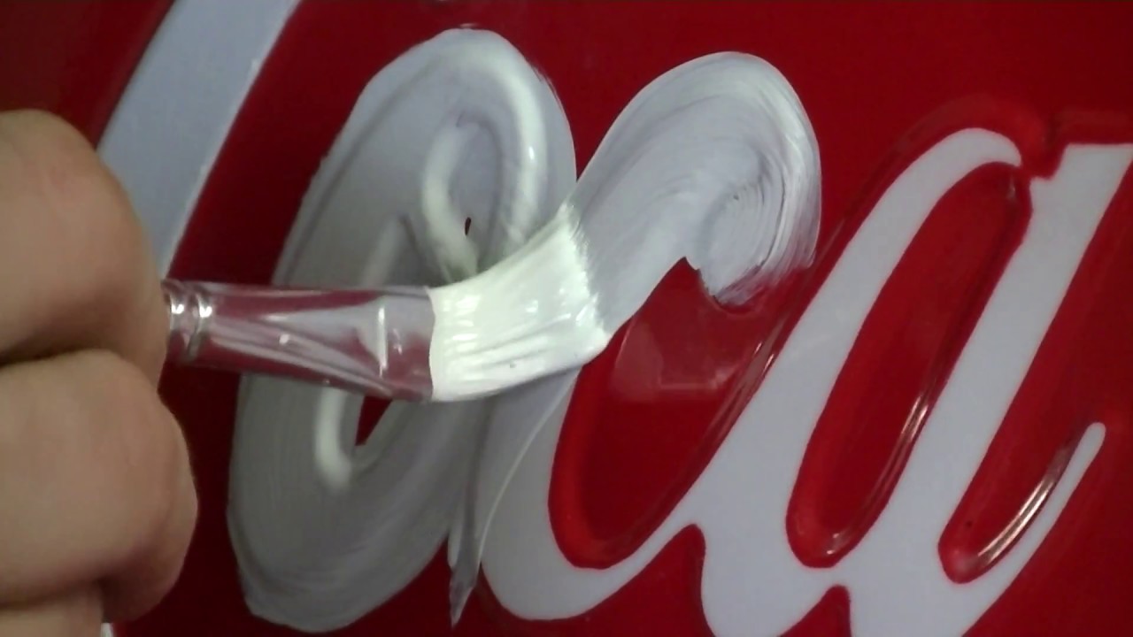 Painting embossed Coca Cola letters (for the non artist)