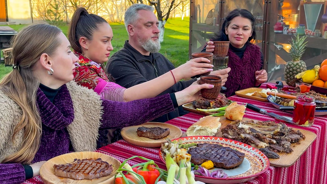ВАУ! Сочные Мраморные Стейки с Овощами из Помпейской Печи