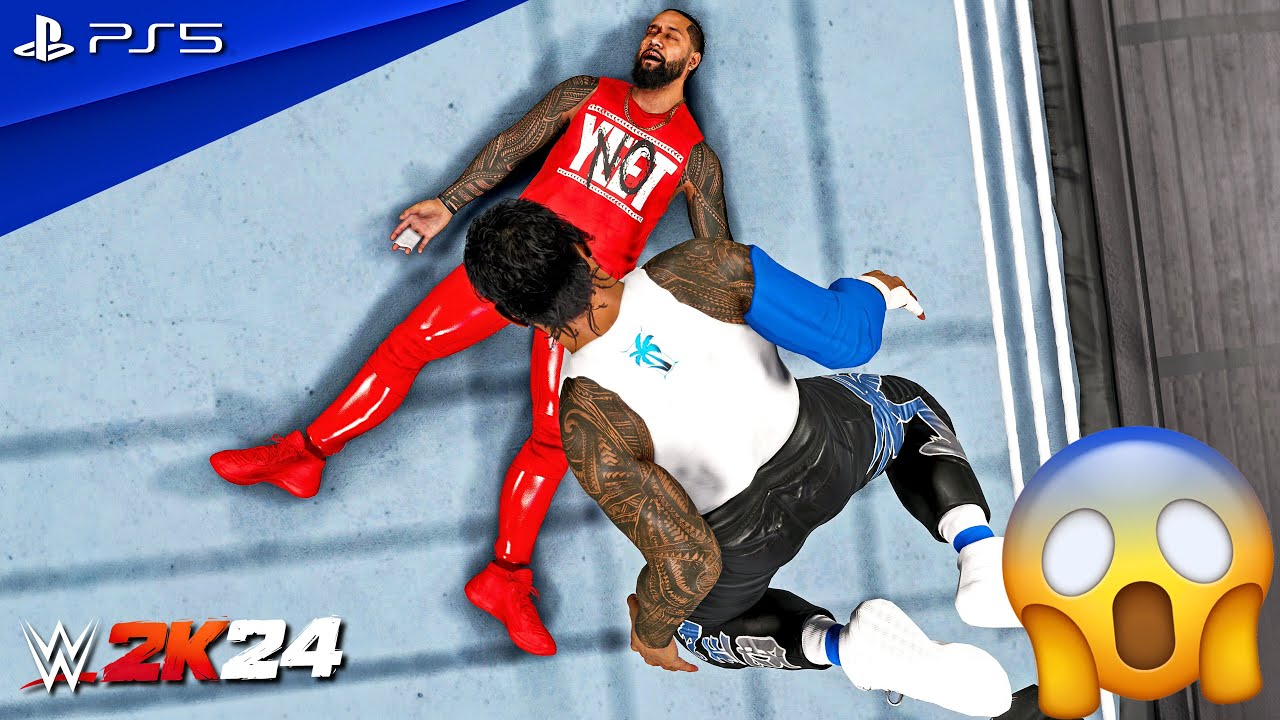 WWE 2K24 — Джимми Усо против Джея Усо — полный матч на WrestleMania XL | PS5™ [4K60]