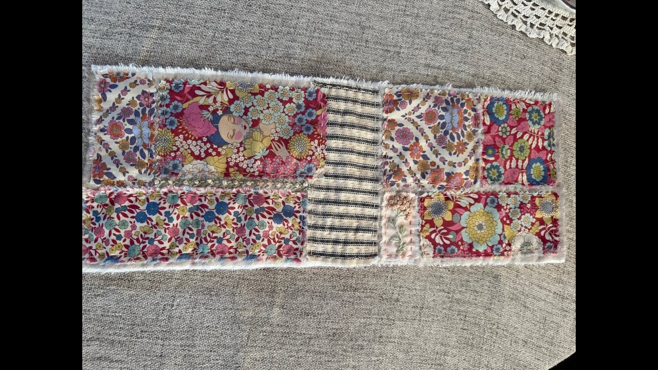Slow Stitch Fabric Collage Basics, How to build your first layer #slowstitchdqb