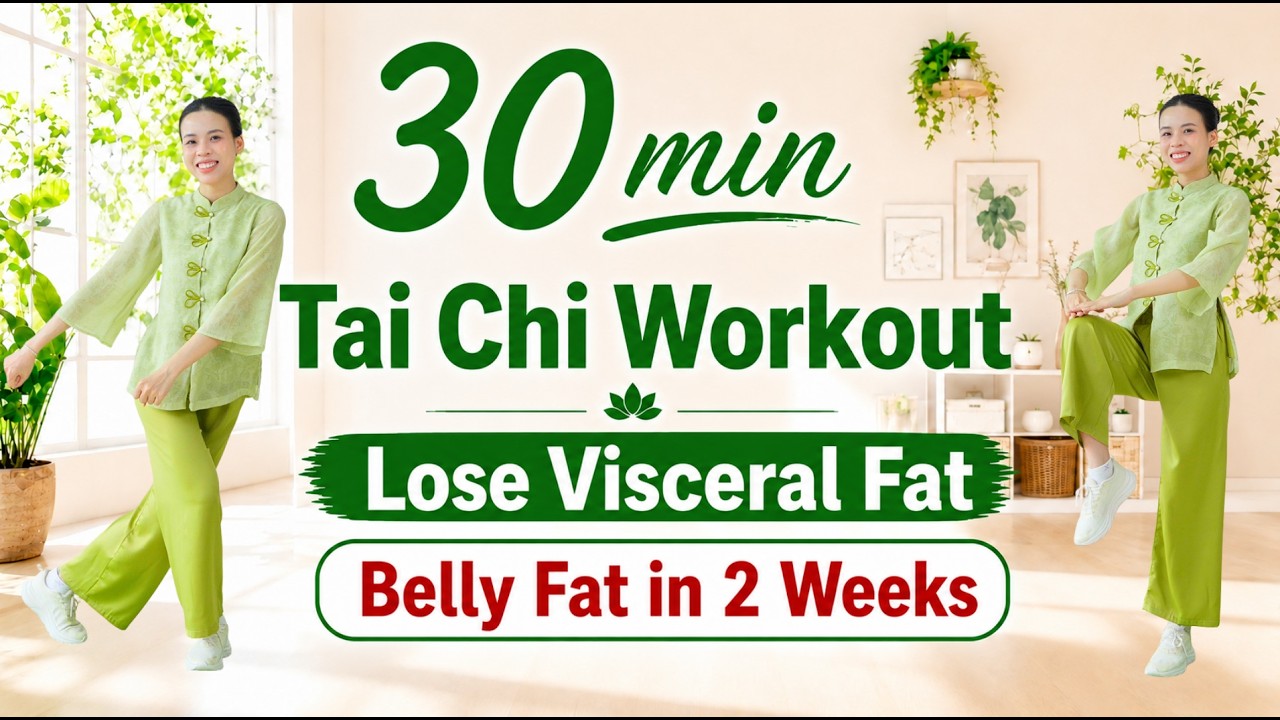 30-Min Tai Chi Belly Fat Challenge | Reduce Visceral Fat in 2 Weeks