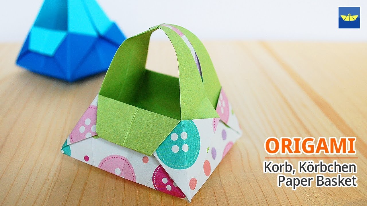 Origami Korb - Ostern bastelideen