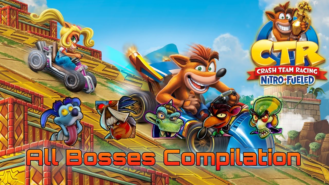 CTR Crash Team Racing Nitro Fueled (PS4/PS5) All Bosses Compilation