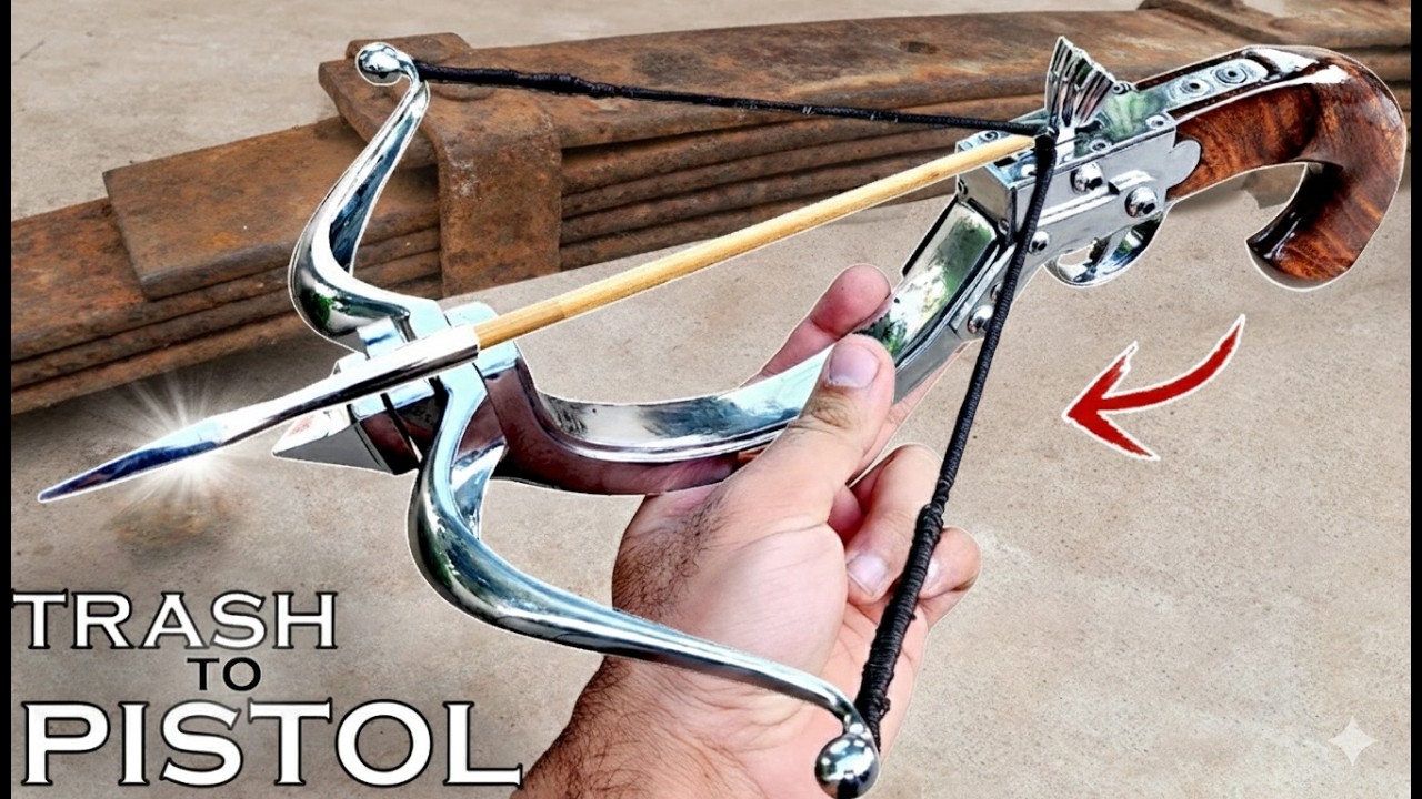 Scrap Forged into a Real Crossbow Pistol