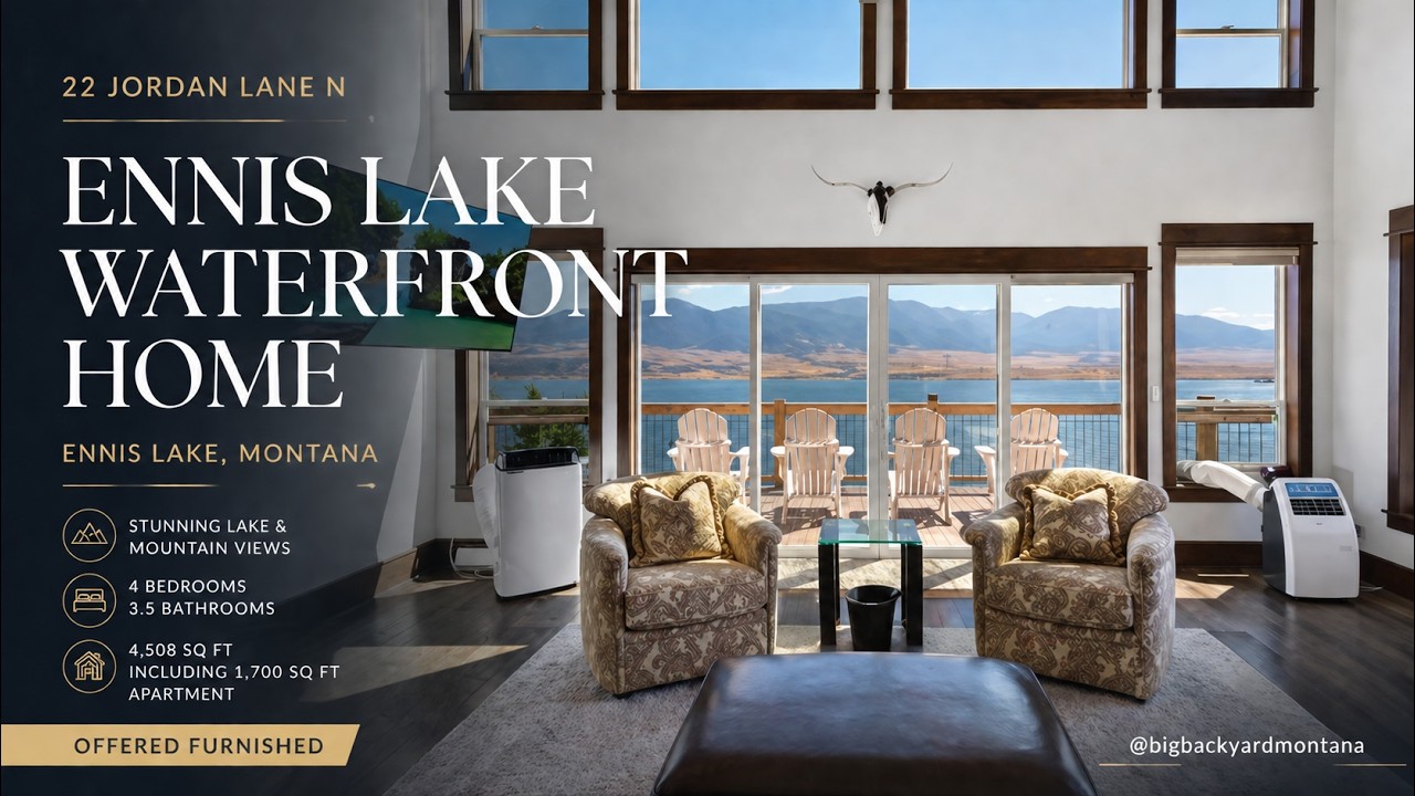 Ennis Lake Living with ADU For Sale in McAllister, MT