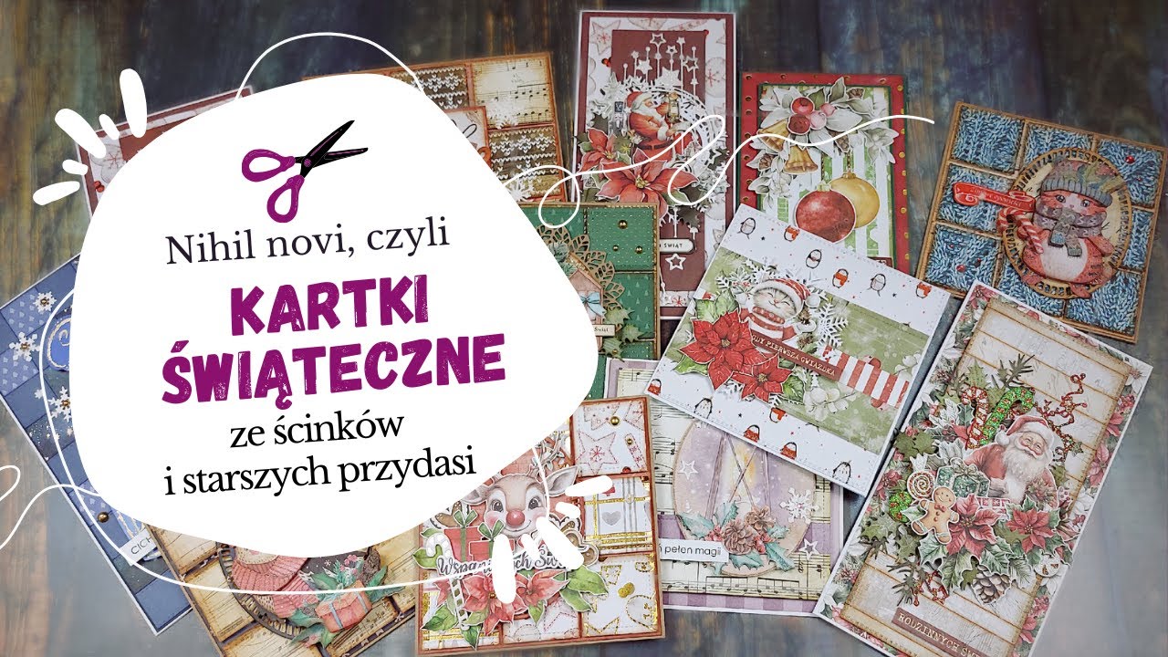 Nihil novi, czyli świąteczne kartki ze ścinków i starych przydasi · Prezentacja