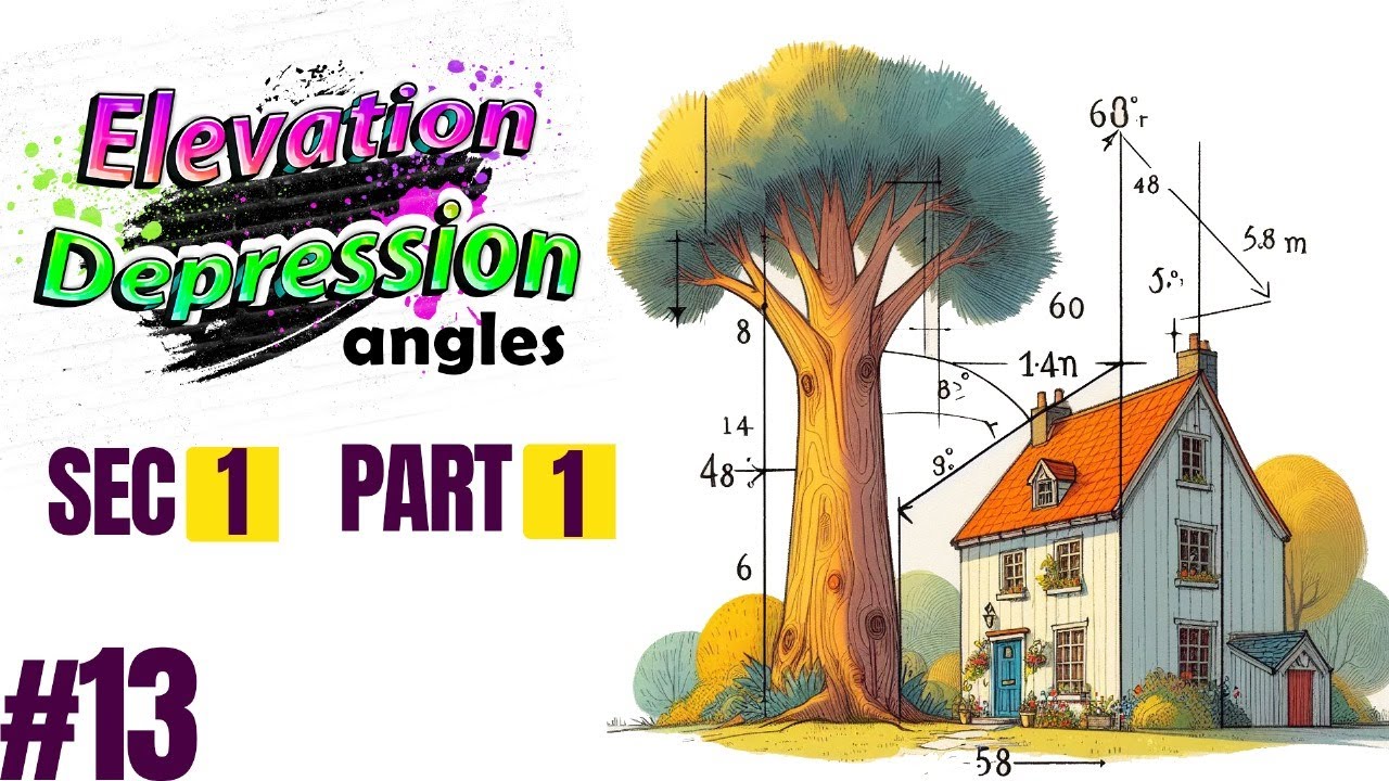 Math | Trigonometry  | sec 1 | Angles of elevation and depression ( part 1 )