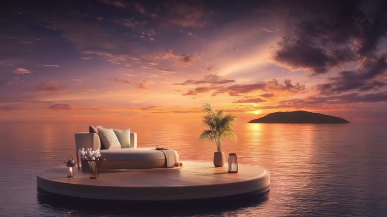 Luxury Sunset Resort Lounge Music | Golden Hour Chillout Ambient for Relaxation and Calm Evenings