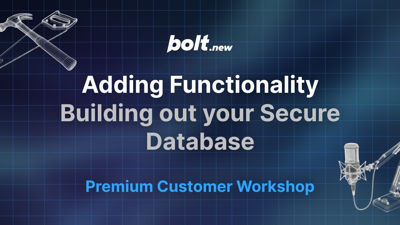 Adding RBAC, Comments & Real-time Upvoting with a Secure Database - Bolt.new Workshop