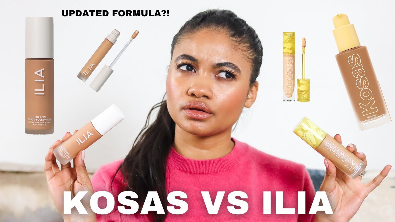 KOSAS VS ILIA FOUNDATION | is the kosas foundation better than the ilia foundation?!