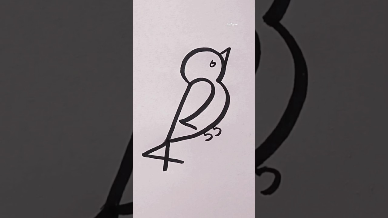 Simple  Bird Drawing  