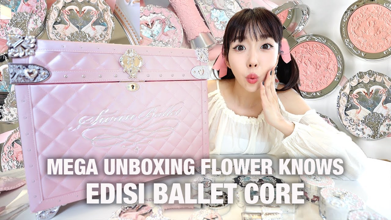 FULL REVIEW JUJUR BRAND MAKEUP TERCANTIK FLOWER KNOWS EDISI SWAN BALLET ! MAKEUP TER DONGENG!